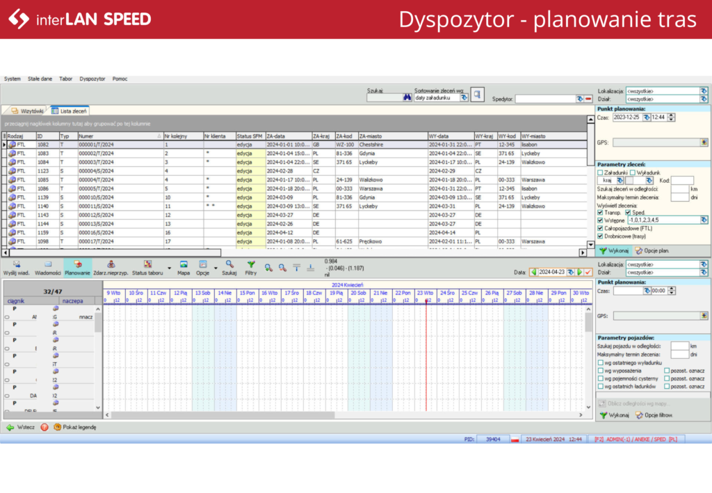 Planowanie tras w Dyspozytorze TMS SPEED